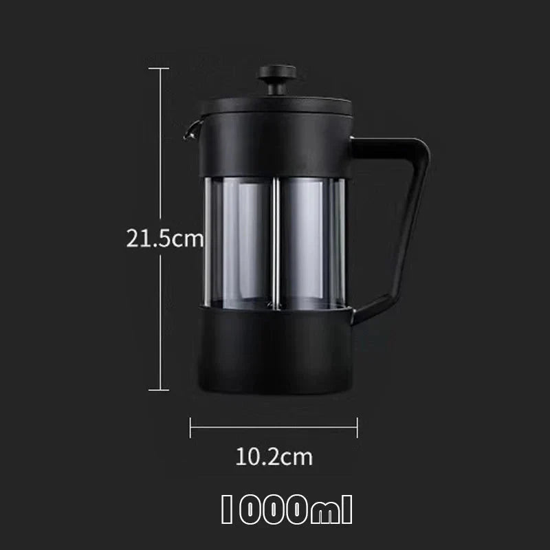 French Press Coffee Maker - Borosilicate Glass - Perfect Taste - Durable Design