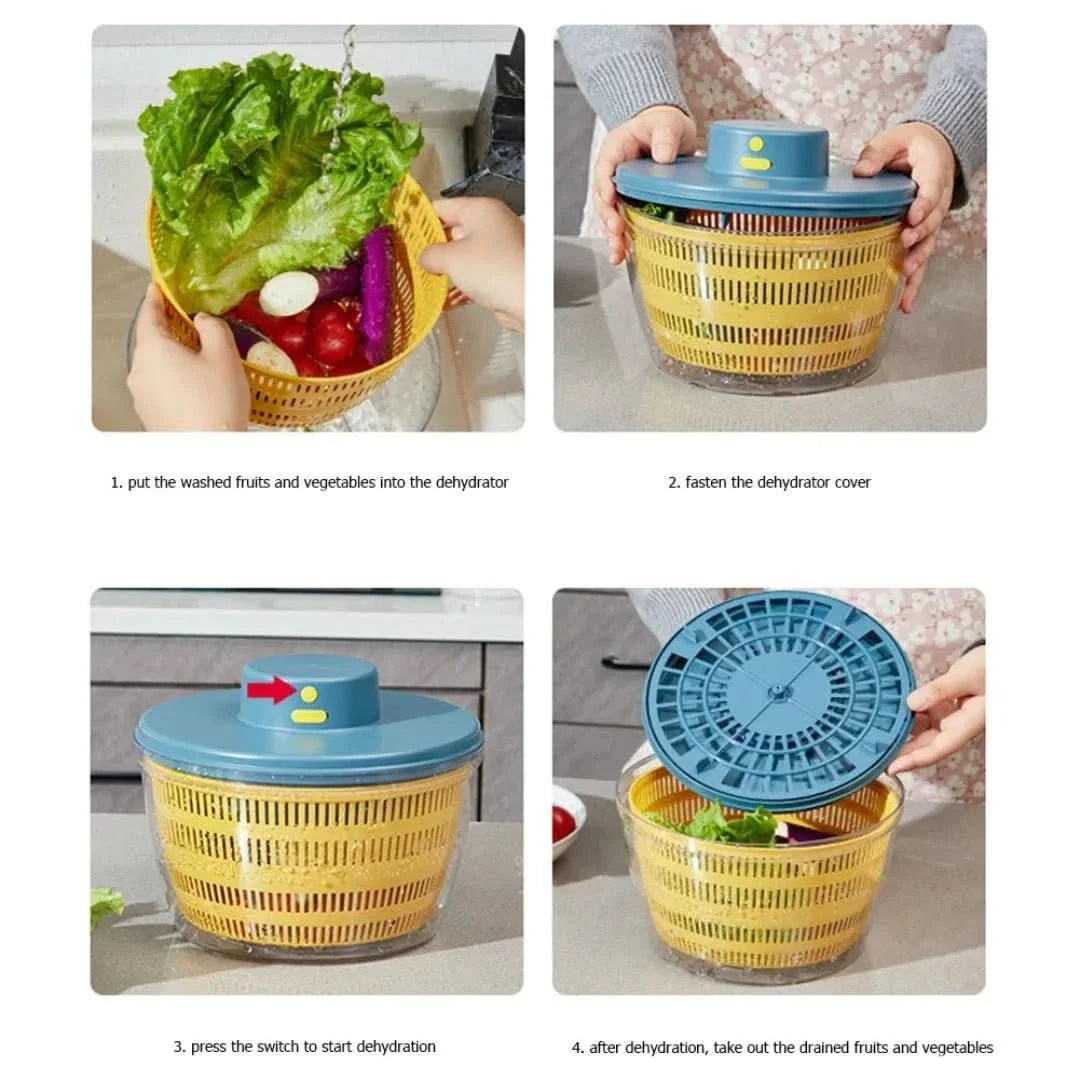FreshVibe | Lavadora y secadora eléctrica de ensaladas y verduras