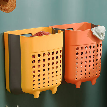 Foldable Wall-Mounted Laundry Basket – Space-Saving and Ventilated
