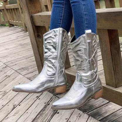 Genni | Leather Pointed Ladies' Cowboy Boots