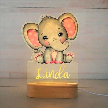 Personalised Colourful Night Light | Animals