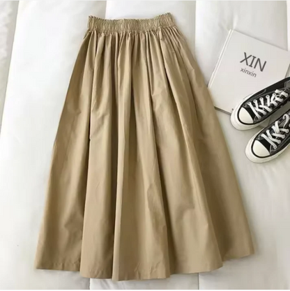 Elegant Women's Wide Skirt with High Waist Fit Comfort