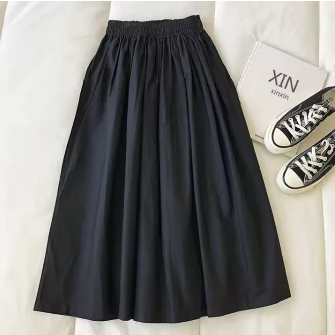 Elegant Women's Wide Skirt with High Waist Fit Comfort