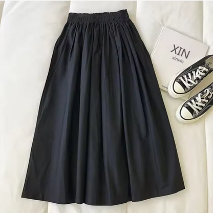 Elegant Women's Wide Skirt with High Waist Fit Comfort