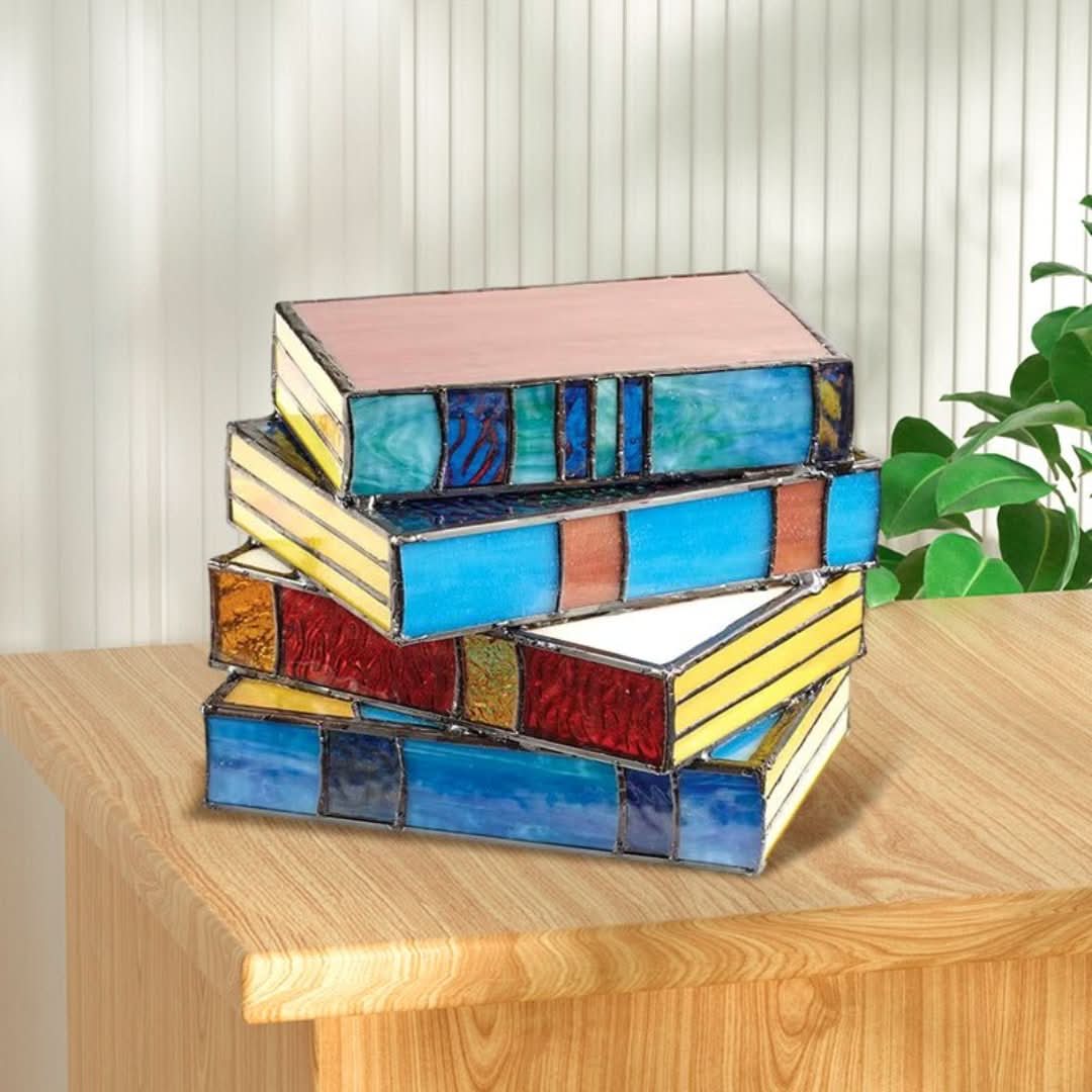 Glasstapellampenbuch | Buntglas