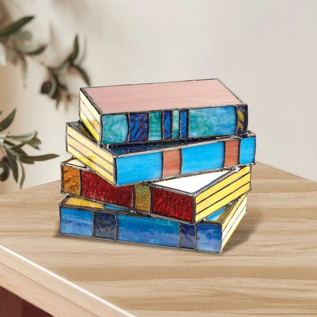 Glasstapellampenbuch | Buntglas