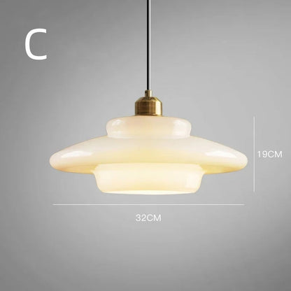 Timeless White Glass Pendant Lamp for an Elegant Interior