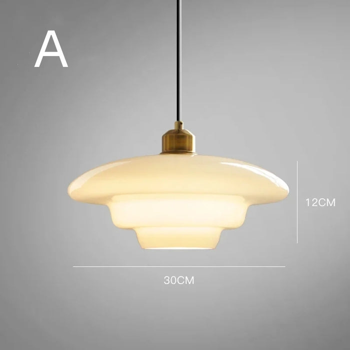 Timeless White Glass Pendant Lamp for an Elegant Interior