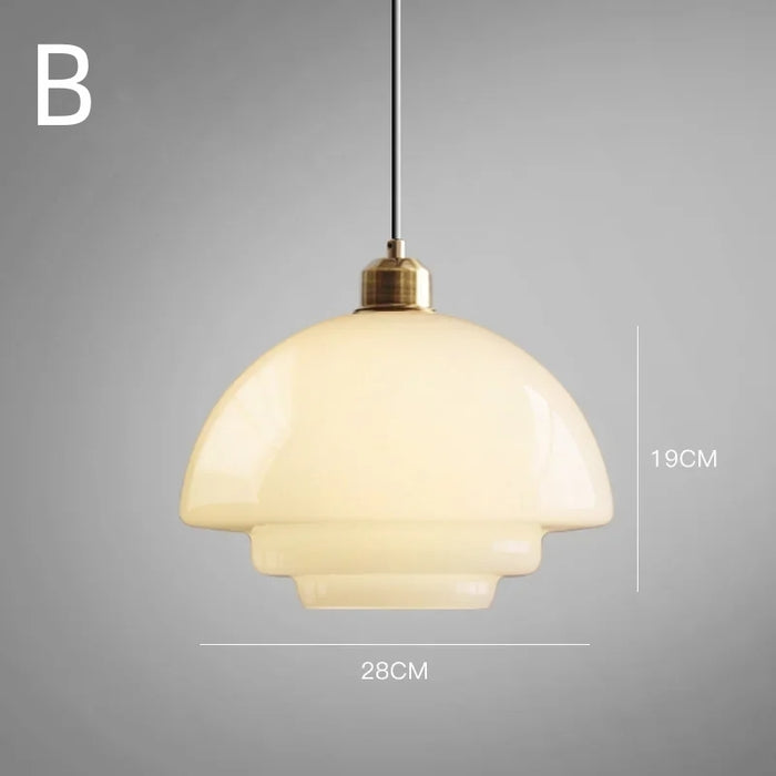 Timeless White Glass Pendant Lamp for an Elegant Interior