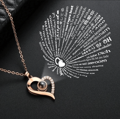 Necklace - I Love You in 100 Languages - Unique Gift