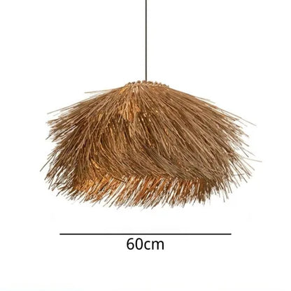 Lámpara colgante de ratán hecha a mano para crear un ambiente cálido y natural en casa