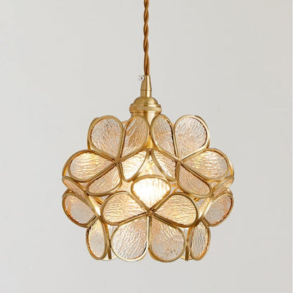 Candeeiro de teto elegante em forma de flor para uma luz acolhedora