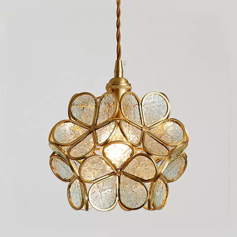 Candeeiro de teto elegante em forma de flor para uma luz acolhedora