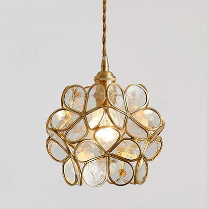 Candeeiro de teto elegante em forma de flor para uma luz acolhedora