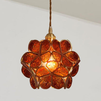 Candeeiro de teto elegante em forma de flor para uma luz acolhedora