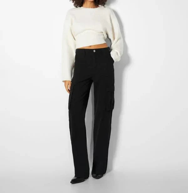 Cargo-Hose mit weitem Bein und Taschen für Damen