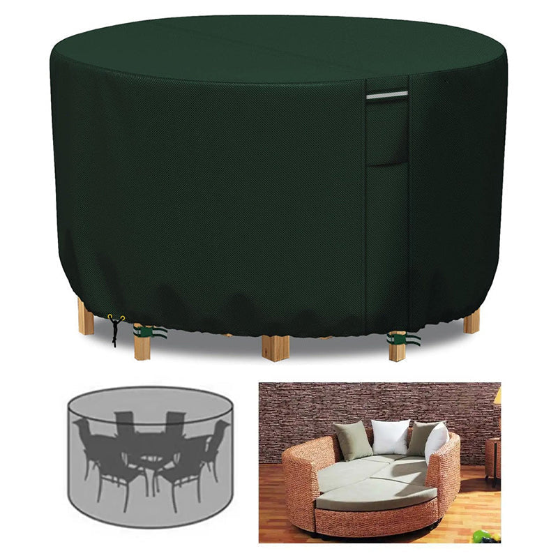 Round Garden Furniture Cover with Air Ventilation