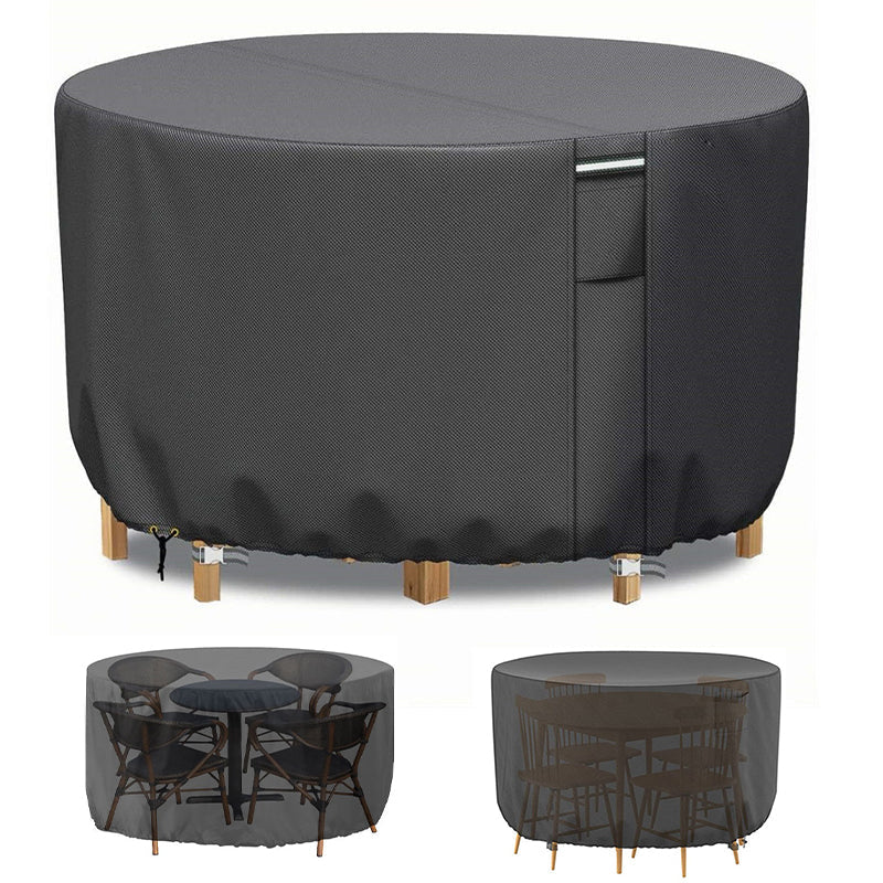 Round Garden Furniture Cover with Air Ventilation