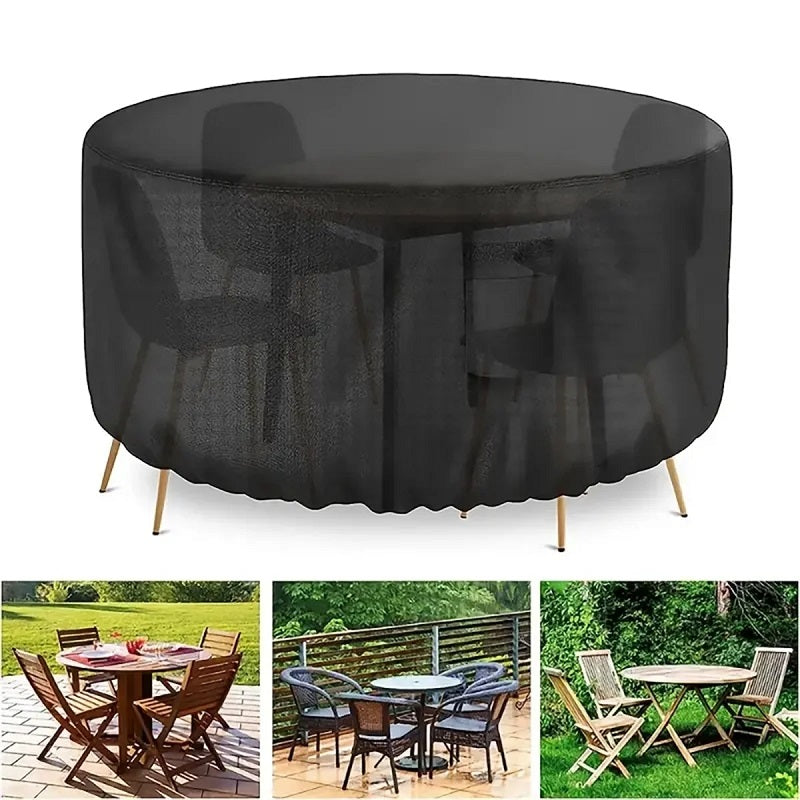 Round Garden Furniture Cover with Air Ventilation