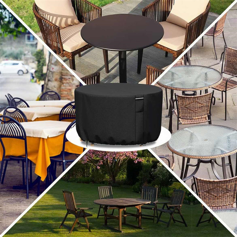 Round Garden Furniture Cover with Air Ventilation