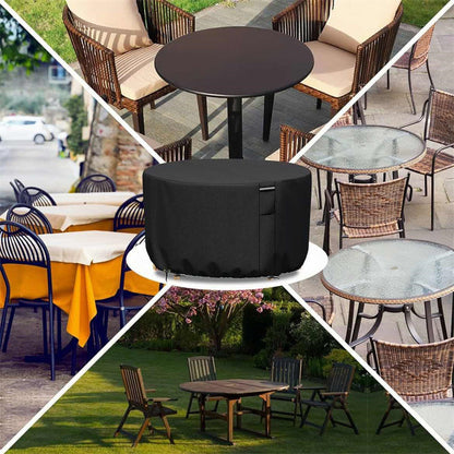 Round Garden Furniture Cover with Air Ventilation