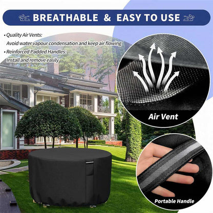 Round Garden Furniture Cover with Air Ventilation