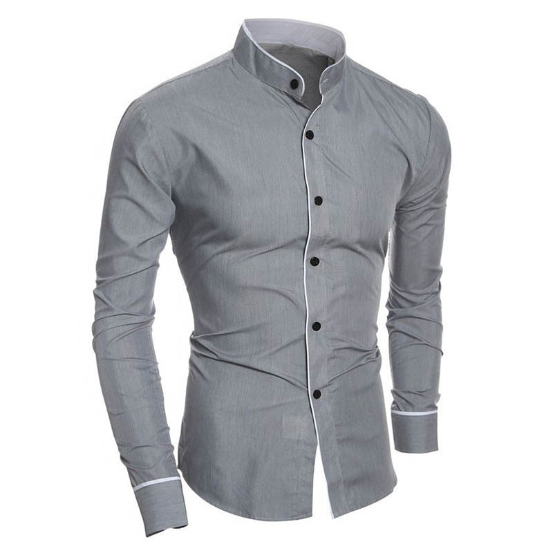 Hendrik | Slim-fit men's shirt with stand-up collar