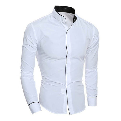 Hendrik | Slim-fit men's shirt with stand-up collar