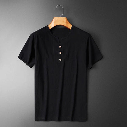 Men's Lightweight Summer T-shirt in Cotton-Linen