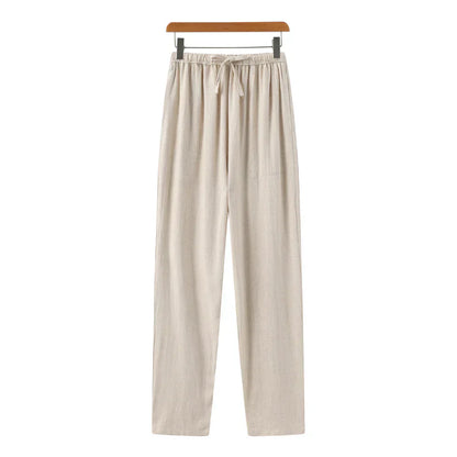 Hessel | Linen Slim Fit Trousers