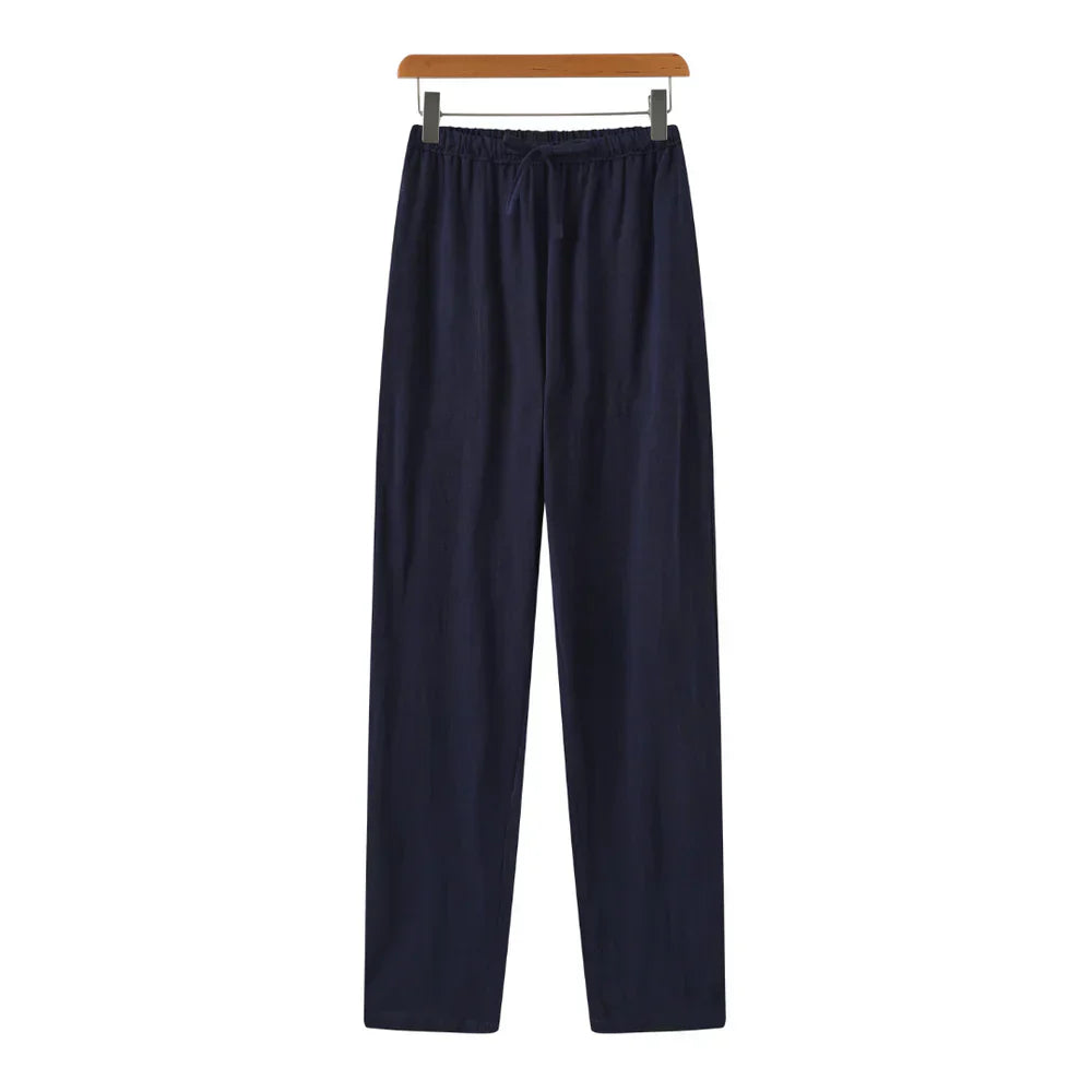 Hessel | Linen Slim Fit Trousers