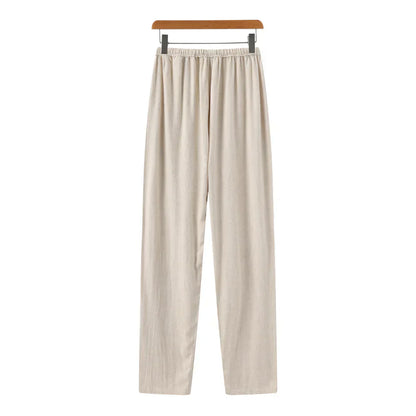 Hessel | Linen Slim Fit Trousers