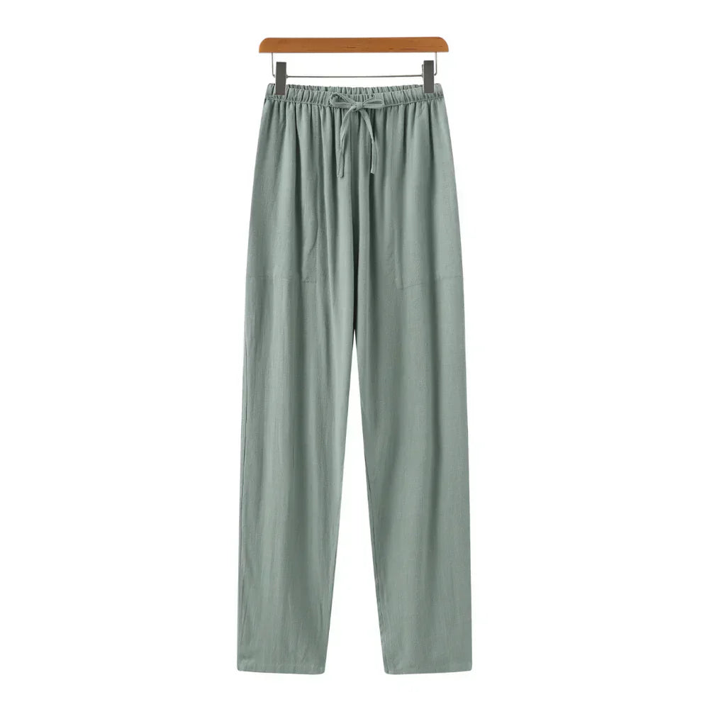Hessel | Linen Slim Fit Trousers