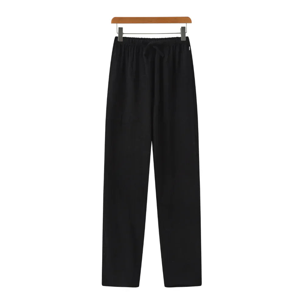 Hessel | Linen Slim Fit Trousers