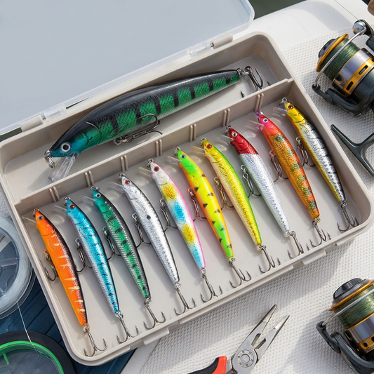 Kit de señuelos Minnow de 10 colores