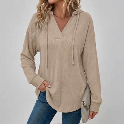 V-Neck Oversized Hoodie