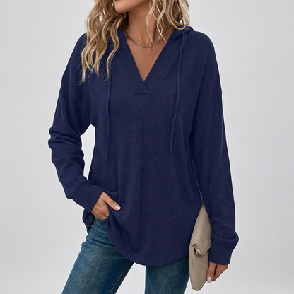 V-Neck Oversized Hoodie