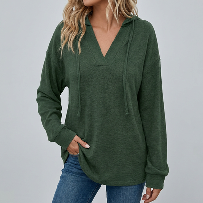 V-Neck Oversized Hoodie