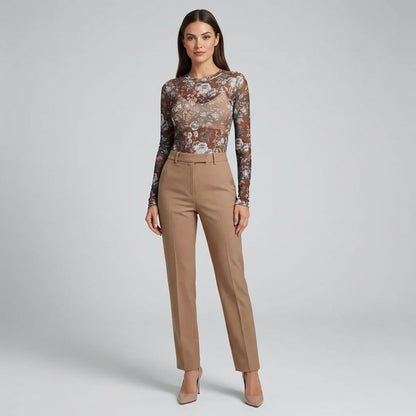 Mesh Transparent Lace Top