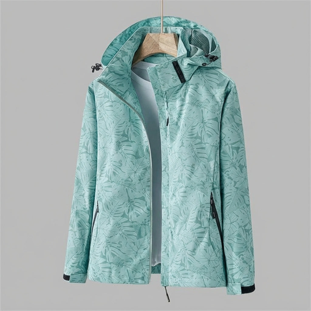 Giacca impermeabile all’acqua e al vento con cappuccio da donna - Olda