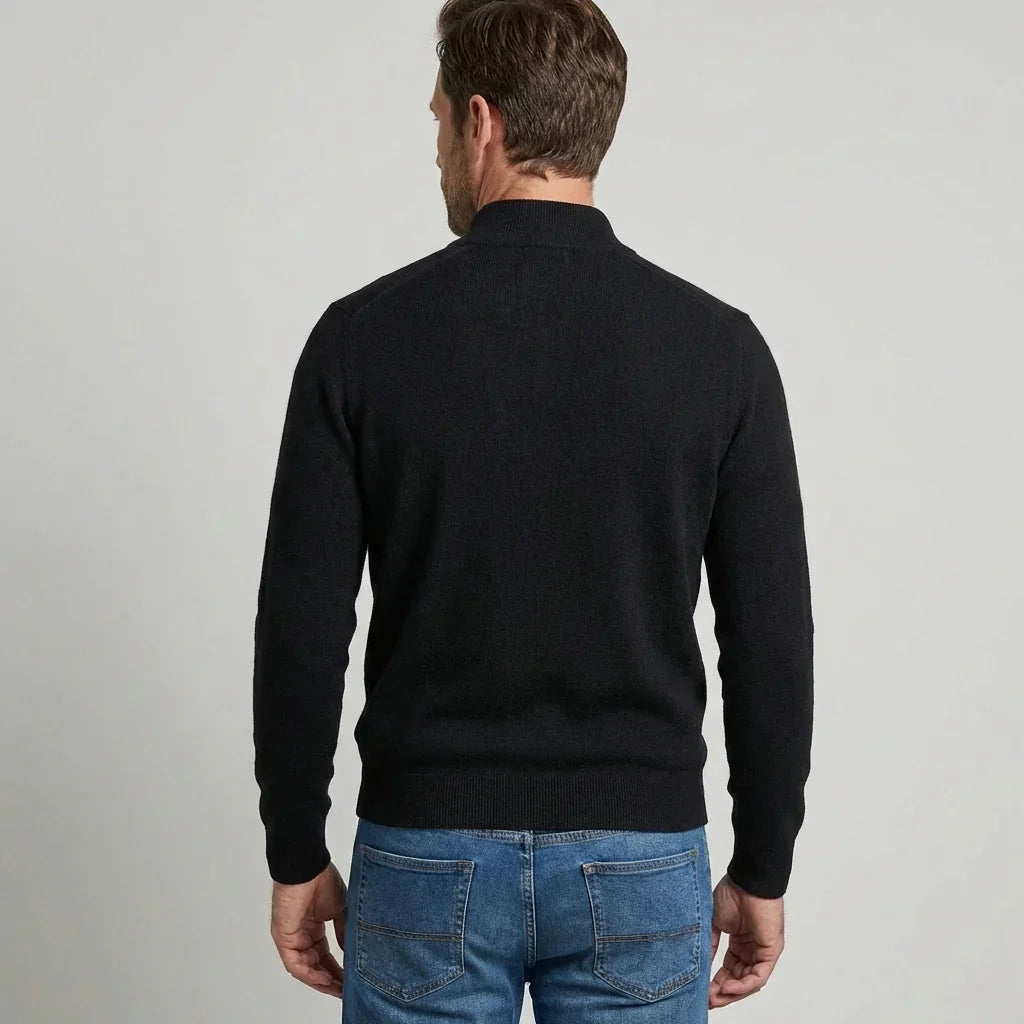 Pullover da uomo con scollo a V e cerniera – Ideale per la primavera