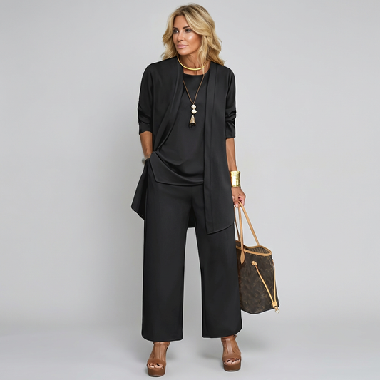 Elegantes dreiteiliges Hosenanzug-Set für Damen – Aurora