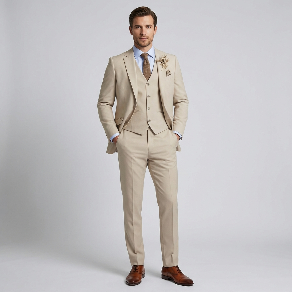 Fato de homem elegante de 3 peças Brecken – Elegância intemporal