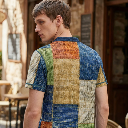Men's Waffle Knit Casual T-shirt