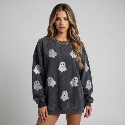 Oversized sweatshirt met ronde hals voor dames