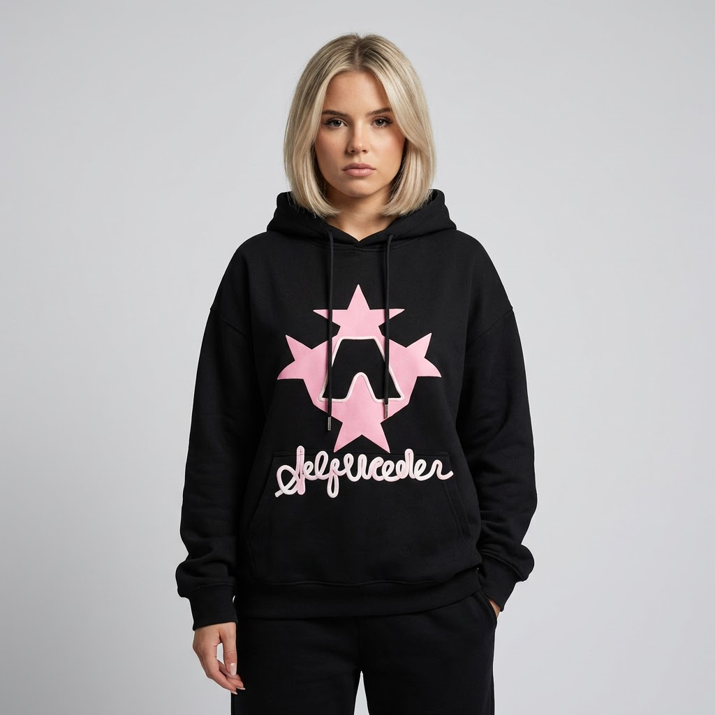 Felpa con cappuccio oversize da donna con grafica