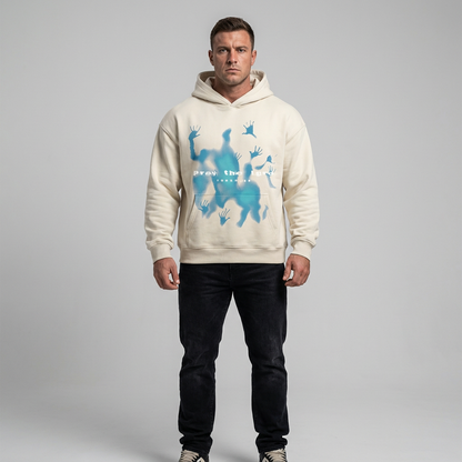 Felpa con cappuccio oversize unisex con grafica