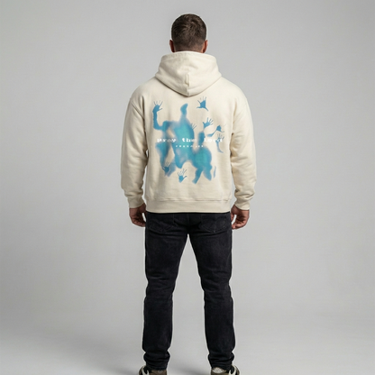 Felpa con cappuccio oversize unisex con grafica