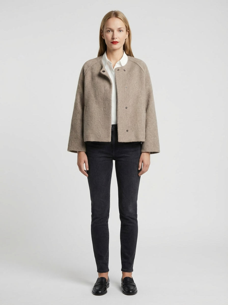 Short Buttoned Jacket for Women
