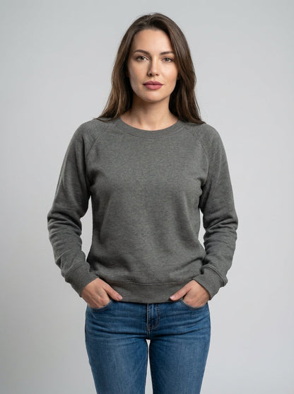 Casual Sweatshirt with Round Neck